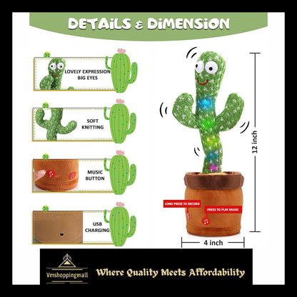 DanceVibe Cactus Buddy - Singing & Dancing Plush Toy
